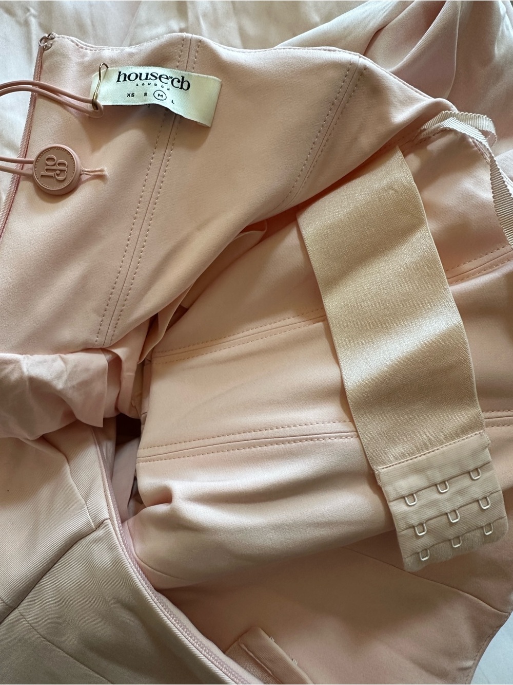 house Of CB CONTESSAParisian PinkStraplessCorset Midi Dress,Sz M,new Without Tag - Picture 12 of 12